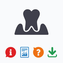 Fototapeta premium Parodontosis tooth sign icon. Dental care symbol