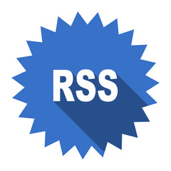 rss blue flat icon