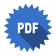 pdf blue flat icon