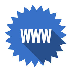 www blue flat icon