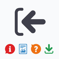 Login sign icon. Sign in symbol. Arrow.