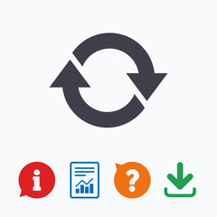 Rotation icon. Repeat symbol. Refresh sign.