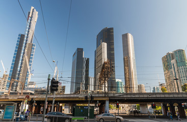 Naklejka premium Melbourne skyline, Victoria - Australia