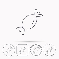 Candy icon. Sweet sugar lollipop sign.