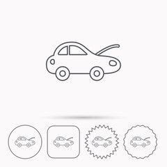 Car repair icon. Mechanic service sign.