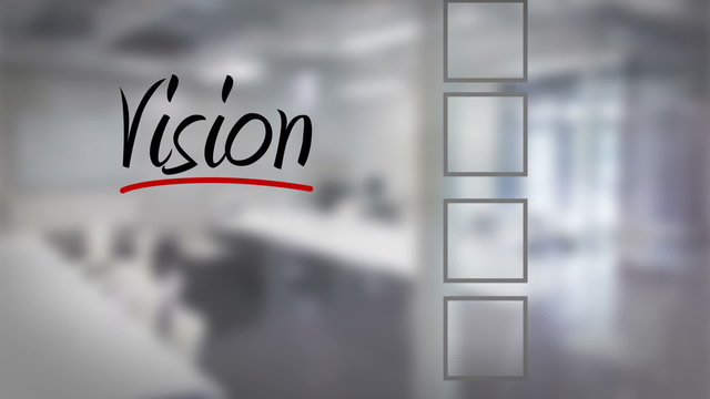 Businessman ticking vision checklist
