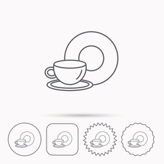 Coffee cup icon. Food and drink sign.