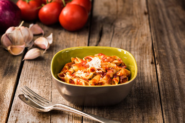Penne Pasta with Chorizo Creamy Tomato Sauce