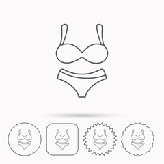 Lingerie icon. Women underwear sign.