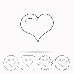 Love heart icon. Life sign.