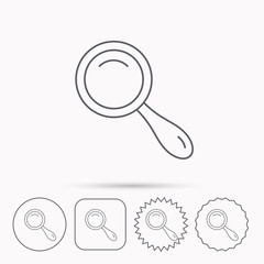 Search icon. Magnifying glass sign.