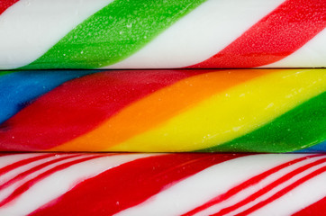 Candy cane close up