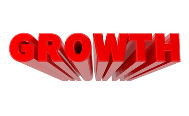 Fototapeta premium 3D GROWTH word on white background 3d rendering