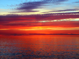 Naklejka na ściany i meble Lake Superior Sunset