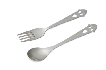 Silver spoon and frok