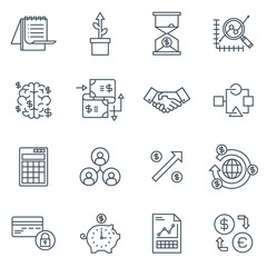 Business and finance icon set