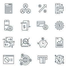 Business and finance icon set