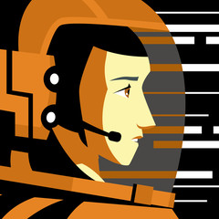 astronauta volando a la velocidad de la luz © matiasdelcarmine