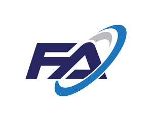 FA Swoosh Letter Auto Logo