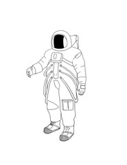 Astronaut digital drawing