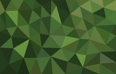 green abstract background of triangles low poly