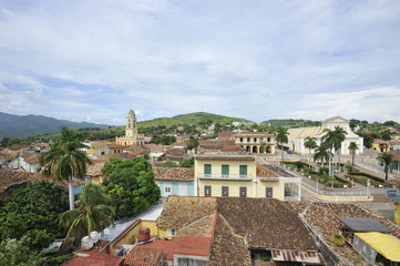 Fototapeta na wymiar Trinidad, View of the city from the rooftops.