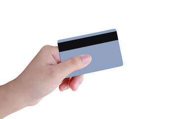 hand holding credit card