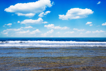 Beautiful sky and blue sea