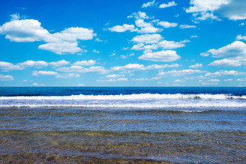 Beautiful sky and blue sea