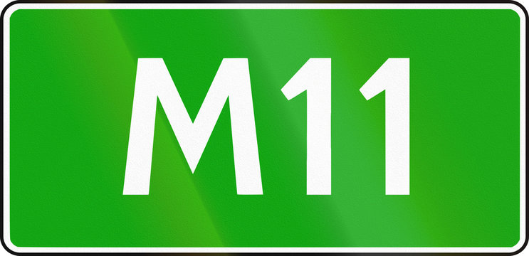 Sign of the Russian highway number M11