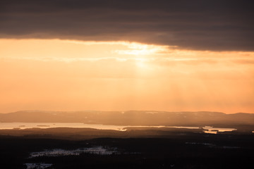 Lapland landscape aerial