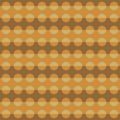 Geometric pattern with brown and orange circular shapes