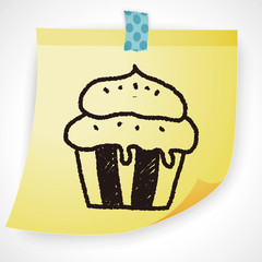 cupcake doodle drawing