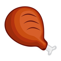 fried chicken isolated illustration