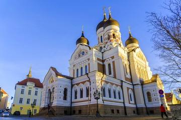 Fototapeta na wymiar Alexander Nevsky Cathedral in Tallinn, Estonia