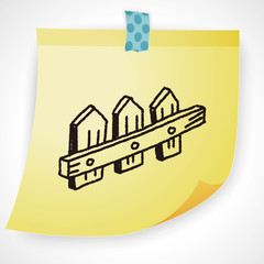 Naklejka premium Doodle Fences