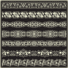 Vintage border set for design 