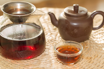  ripe Vintage Pu'er Tea tea scene，Pour tea scene,