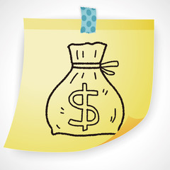 doodle money bag