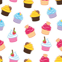 cupcake seamless background