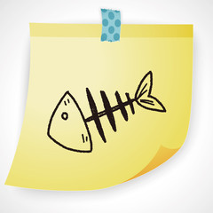doodle fish bone