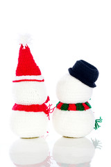 Two snowman rear