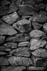 Black wall stone background