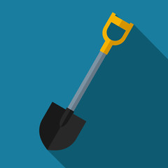 Vector color flat shovel icon