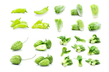fresh vegetables set