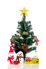 Snowman with Christmas tree