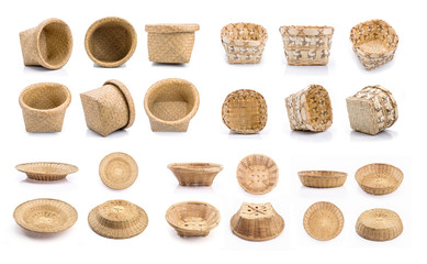 Wooden wicker basket