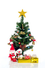 Snowman with Christmas tree