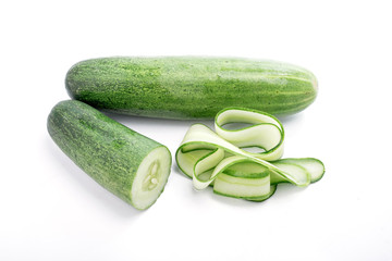 fresh and tasty green vine ripened garden grown cucumber
