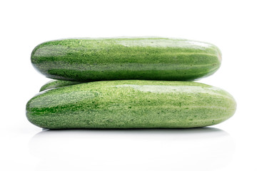 fresh and tasty green vine ripened garden grown cucumber